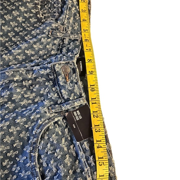 Express Blue Flare Wide Leg Denim - Picture 3 of 8